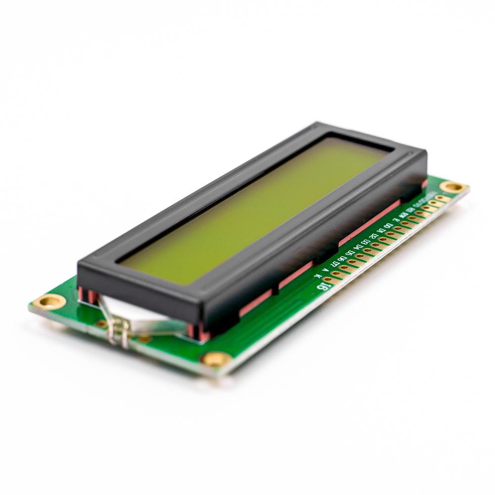 Дисплей LCD1602 жёлтый, 5в